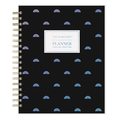 Photo 1 of 2022-23 Academic Planner Daily/Monthly Frosted 8x10 Rainbow Charm Black - The Home Edit for Day Designer