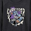 Women's - Teenage Mutant Ninja Turtles - Shredder Lights Lightweight French Terry Wide Neck Long Sleeve Shirt - 2 of 4