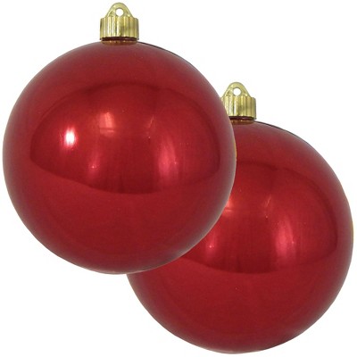 Christmas by Krebs 2ct Sonic Red shatterproof christmas ball ornament  6" (150mm)