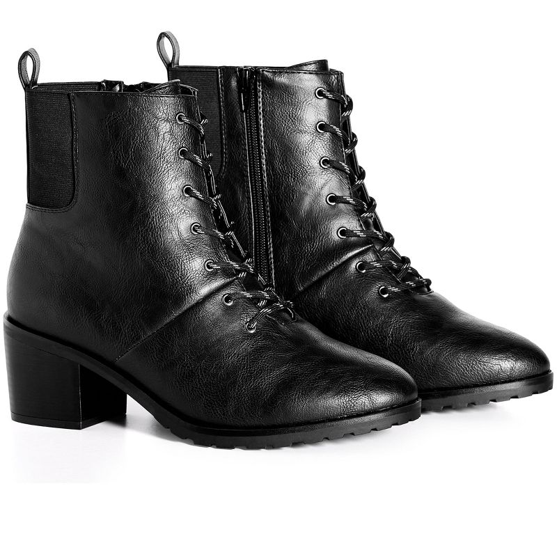 Women's WIDE FIT Sloane Lace Up Ankle Boot - black | CLOUDWALKERS, 3 of 4