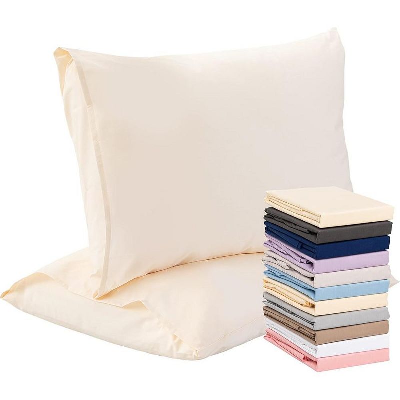 Superity Linen Standard Pillow Cases - 2 Pack - 100% Premium Cotton - Envelope Enclosure, 1 of 9