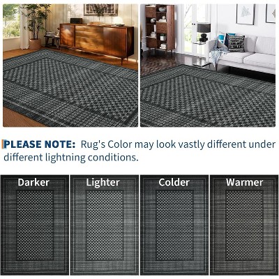 Washable Non-Slip Rugs - Hallway, Kitchen Runner - Stain Resistant Farmhouse Carpet for Bathroom, Bedroom
