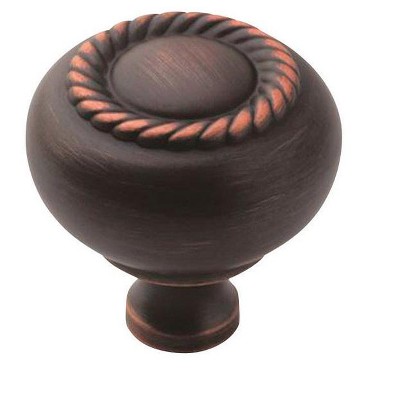Oil-Rubbed Bronze Round Traditional Cabinet Knob with Mounting Hardware