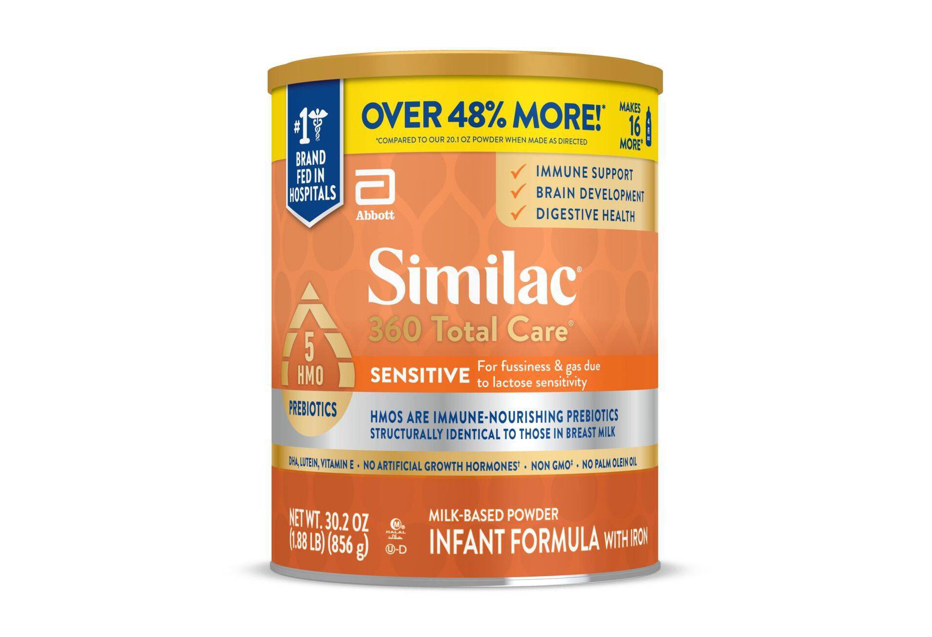 Similac 360 Total Care Sensitive Non-GMO Infant Formula Powder - 30.2oz