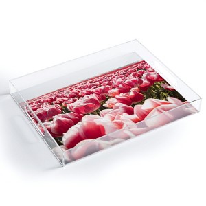 Henrike Schenk - Travel Photography Tulip Field In Holland Floral Acrylic Tray - Deny Designs - 1 of 4
