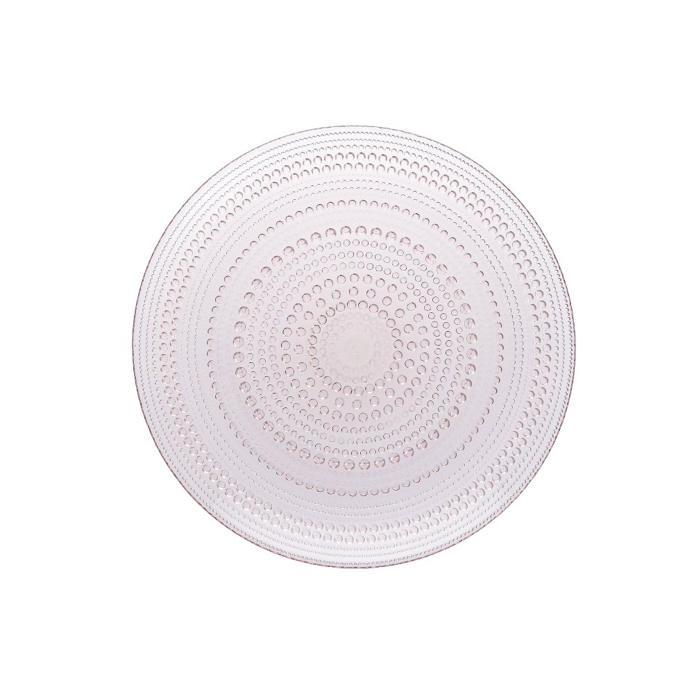 Fortessa Tableware Solutions 4pk 13" Jupiter Charger Plates Pink: Glass Round Dining Plates, Dishwasher-Safe, Service for 4