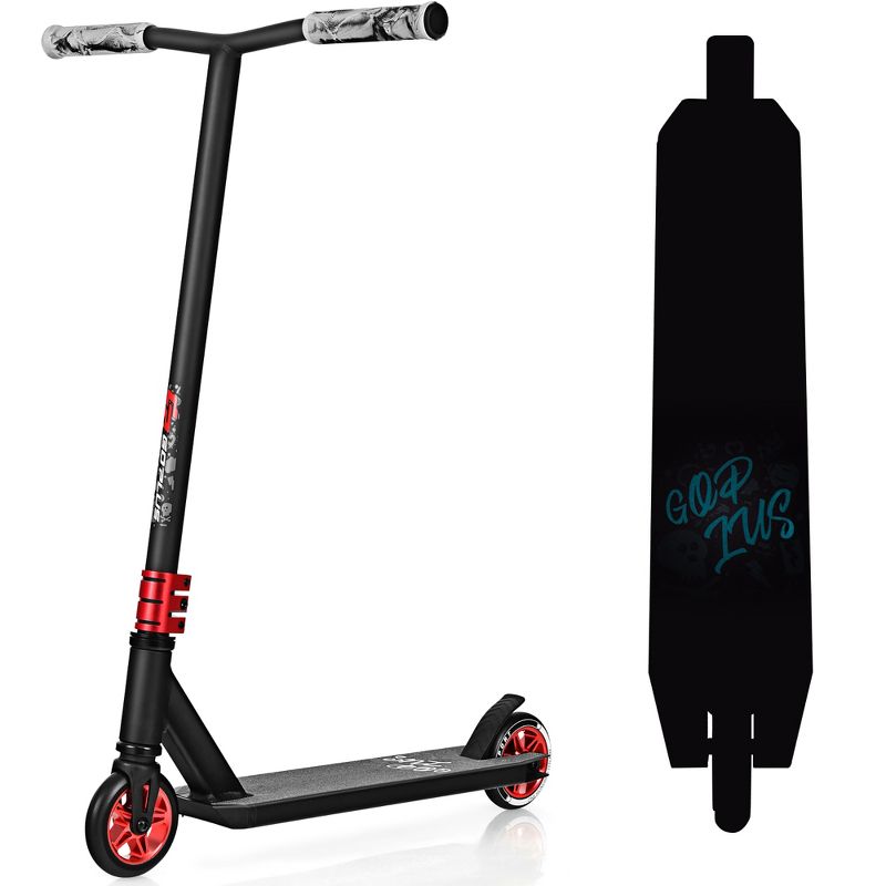 Costway High End Pro Stunt Scooter W/Luminous Aluminum Deck 10mm Wheel Freestyle Tricks, 1 of 11