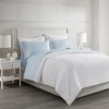 4 Pcs 100% Cotton 500 Thread Count Sheet Set, Solid Color Ultra Soft Bedding, Deep Pocket Flat/Fitted Sheet for All Seasons - 3 of 4