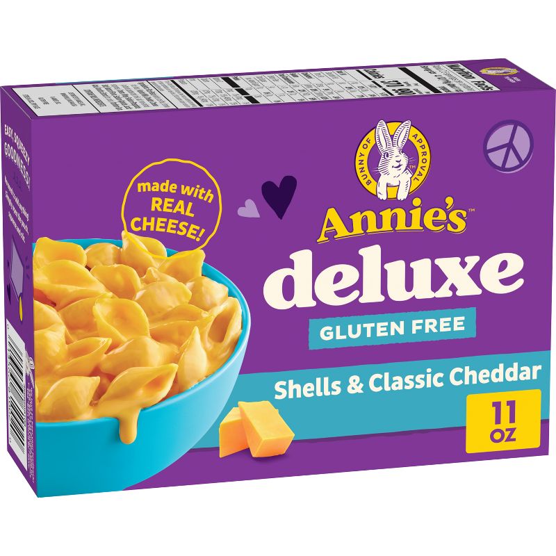 Annie&#39;s Gluten Free Deluxe Rich &#38; Creamy Rice Pasta Shells &#38; Cheese Sauce - 11oz, 1 of 12
