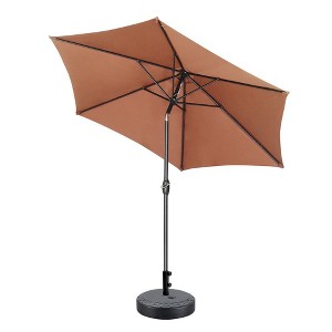Ainfox 9ft Patio Umbrella With Round Umbrella Base - 1 of 4
