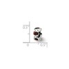 Black Bow Jewelry Sterling Silver and Red CZ, Six-Stone Bead Charm - 2 of 3