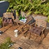 ARTPLANT Outdoor Dinning Seat Pads Cushions with Tie 19"x19"x4",Square Wicker Outdoor Tufted Chair Cushion,Set of 2 - 2 of 4