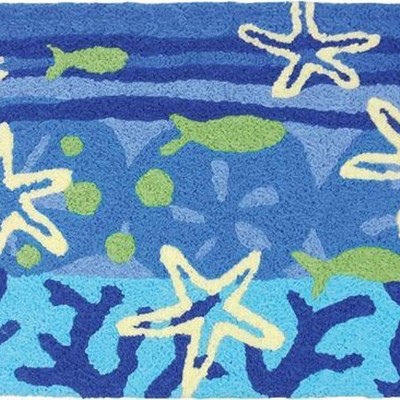 Jellybean Ocean View Indoor/Outdoor Doormats- Coastal-Themed, Durable & Washable Accent for Patio, Porch, or Living Room