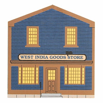Cat's Meow Village 4.0 Inch West India Goods Market Street Series Retired Village Buildings
