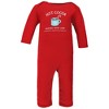 Hudson Baby Infant Girls Cotton Coveralls, Hot Cocoa - 3 of 4
