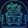 Junior's Design By Humans Christmas Van By VEKTORKITA T-Shirt - 2 of 3