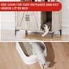 Cat Litter Box Enclosure with 4 Shelves & Storage Cabinet, 51.1 inch Tall Hidden Cat Furniture with Scratch Pad, Multi-Functional Indoor Cat House - 4 of 4