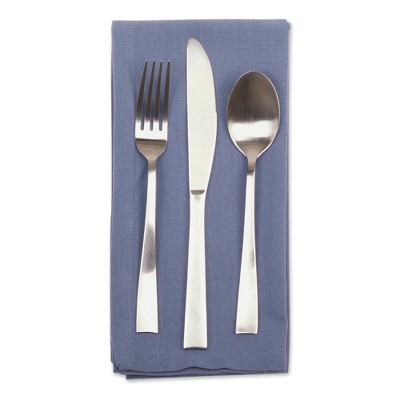 Design Imports Stonewash Blue Solid Napkin Set/6