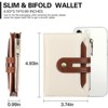 Clotth Womens Wallet - RFID Blocking Large Capacity Bifold with Zipper Coin Pocket,Fashionable PU Leather Card Holder for Daily Use Travel - 3 of 4