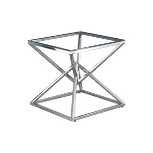 Best Master Furniture,22" Modern Clear Side Table - 1 of 1