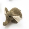 Ruvalino Baby and Toddler Learning Toys Handmade Cotton Elephant Plush Toy for Comfort and Playtime, Dark Green, 7.5"*3.5"*3" - 3 of 4