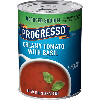 Progresso Gluten Free Low Sodium Creamy Tomato Basil Soup - 19oz