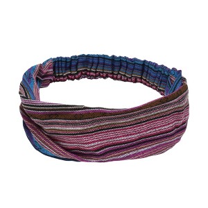 Unique Bargains Women's Stripes Wide Headband 1 Pc - 1 of 4