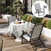 Outsunny Folding Patio Chairs Set of 2, Portable Outdoor Dining Chairs with High Back, Armrests - 2 of 4