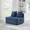 72'' Polyester Upholstered 4-in-1 Convertible Sleeper Sofa Bed with Reclining Backrest and Solid Wood Frame - 4 of 4