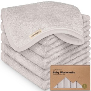 6pk Deluxe Baby Washcloths, Organic and Soft Baby Wash Cloth, Baby Bath Towel, Face Cloths - 1 of 4