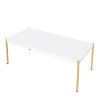 Otrac White & Gold Finish Coffee Table - 4 of 4