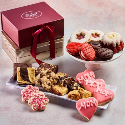 Dulcet Gift Baskets Fresh Baked Party Gift Baskets, Gourmet Gift Baskets, Mother’s Gift Baskets For Mother, Adoptive Mother, Grandmother, and Women