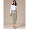 INSPIRE CHIC Women's Business Casual Cropped Length Work Office Trousers with Pockets - 3 of 4