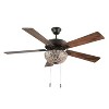 52" 5-Blade LED Woven Rope Lighted Ceiling Fan - River of Goods: Bohemian Style, Reversible Motor - 2 of 4