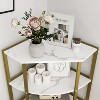 VYNXARIA Compact 4 - Tier Corner Decorative Bookshelf: Stand - Alone Wooden Rack in Brown - 4 of 4