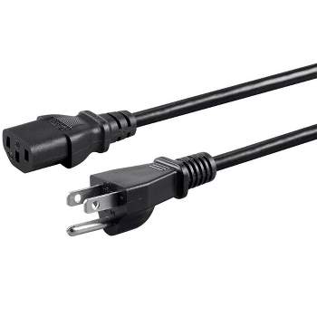 Monoprice Power Cord - 4 Feet - Black | NEMA 5-15P to IEC 60320 C13, 18AWG, 10A/1250W, 3-Prong