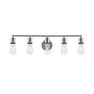 Elegant Lighting Serif 5 light chrome Wall Sconce - 1 of 4