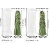 JDICTION 2pcs Ghost Groom & Bride Silicone Molds – For Candle, Resin, Soap Making, Home Decor & DIY Craft Projects - 2 of 4