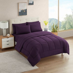 European Bedding Style Sheet Set and Comforter Bundle, A Scandinavian-inspired bedding set - 1 of 4