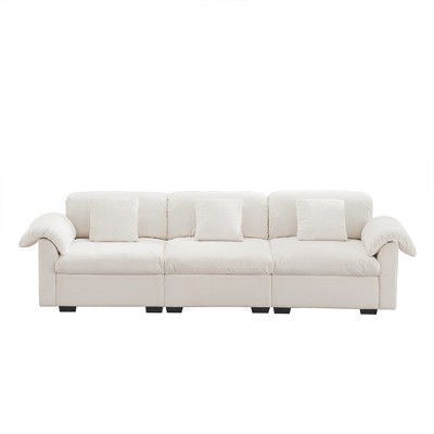 Dexmalle Extra Large 3 - Seat Modern Velvet Sofa