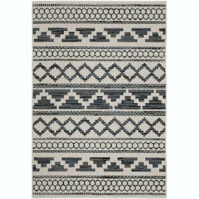Oriental Weavers Torrey 005Y1 Light Grey/ Blue Indoor/Outdoor Area Rug - 1'10" x 7'3"