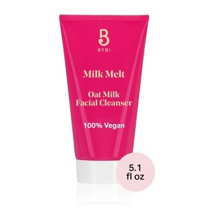 BYBI Clean Beauty Milk Melt Oat Milk Gently Foaming Vegan Facial Cleanser - Unscented - 5.1 fl oz - 1 of 4