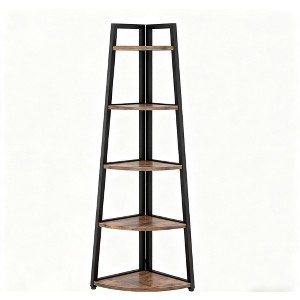Gulches 5-Tier Corner Shelf, 70" Tall Corner Ladder Shelf Small Bookshelf for Home Office - 1 of 4