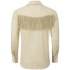 BLUEMING Men's Western Cowboy Fringe Shirt Costume Long Sleeve Casual Hippie Slim Fit Button Down Shirt - 2 of 4