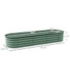 SEVOBAL Planters Galvanized Raised Garden Bed Kit, Open Drainage, Easy Set up, for Veggies and Flowers, Green, 76.75"*24.5"*11.75" - 4 of 4