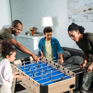 54 Inch Foosball Table, Soccer Table Game for Kids and Adults, Arcade Table Soccer for Home, Indoor Game Room Sport, Easy Assembly - 1 of 4