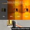 DORESshop 2-Pack 1W Plug-in Amber Bubble Acrylic Night Lights, Vertical Cylinder Design, Modern Lighting for Bedroom or Hallway - 4 of 4