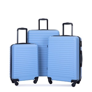 Whisen 3-Piece Set(20/24/28 in.) Hardshell ABS Lightweight Suitcase Suitcase Luggage Sets with TSA Lock and Two Hooks - 1 of 4