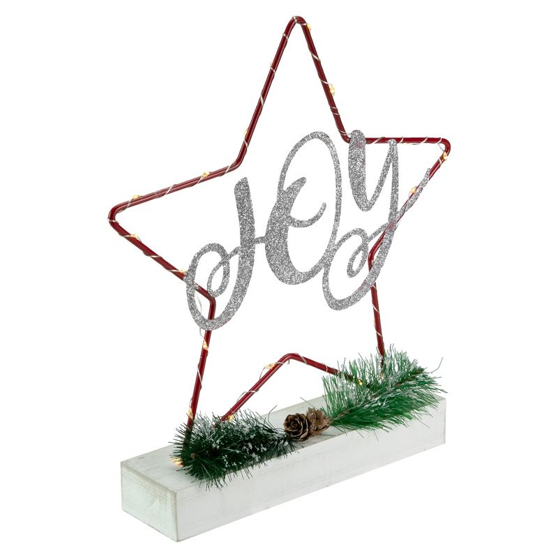 Northlight 11" LED Lighted Star Silhouette Christmas Joy Sign, 3 of 5