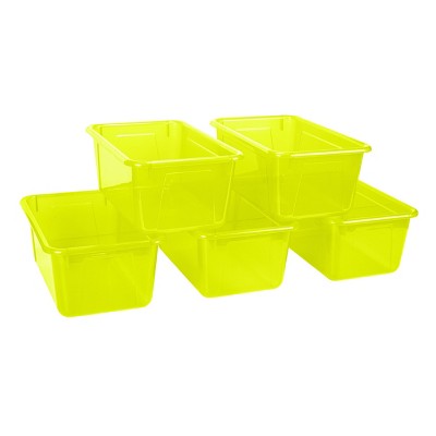 5pk Small Cubby Bin Tint Yellow - Storex